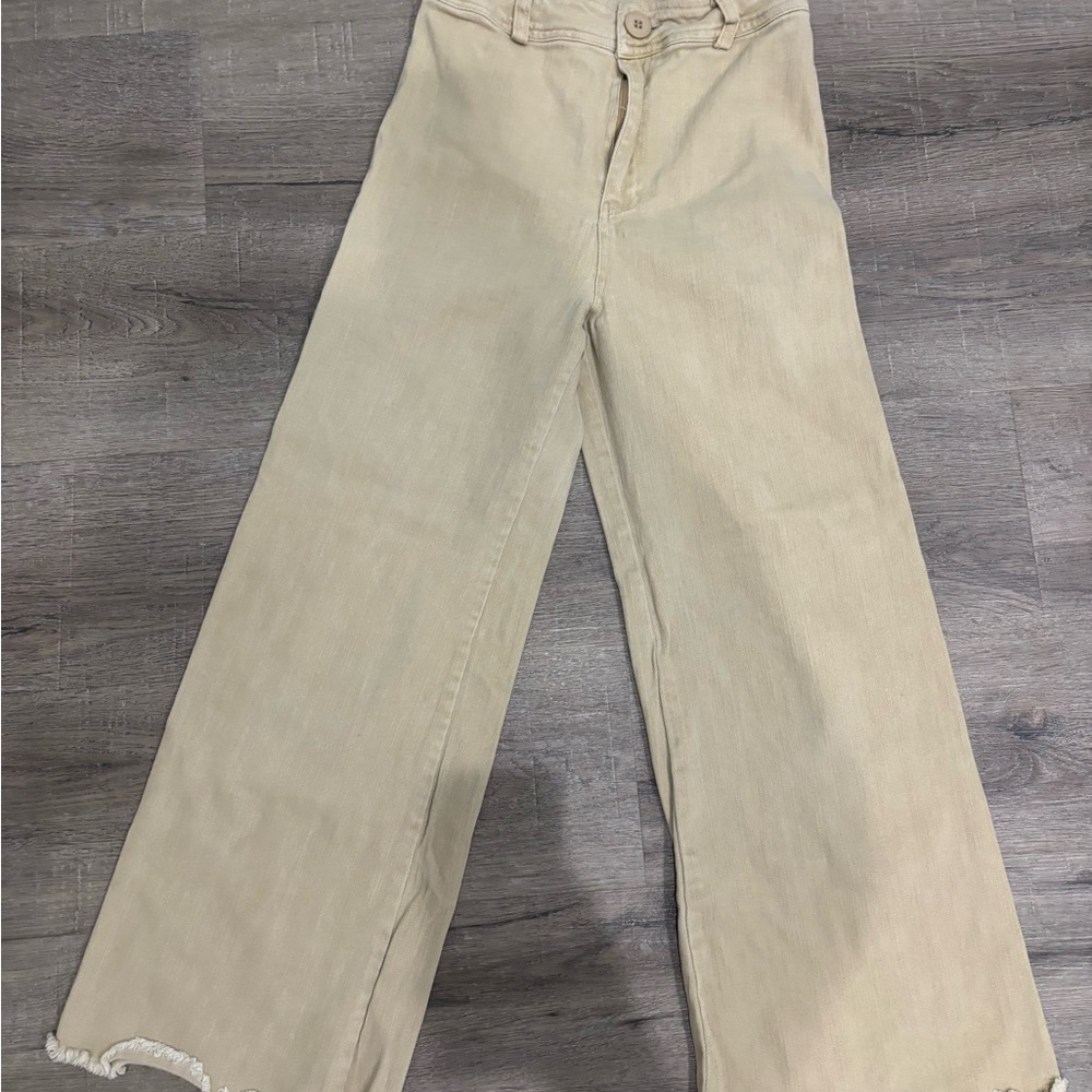 So Me Cream Flare Jeans